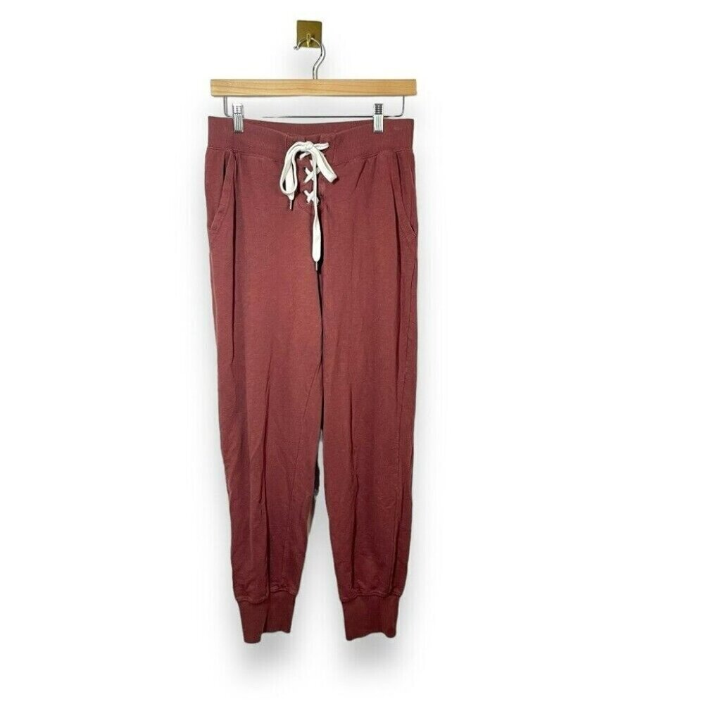Aerie Relaxed Fit Tie-Up Joggers in Rust Size M